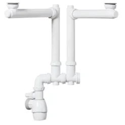 Double Siphon Wirquin Universel Siphon Blanc/gris