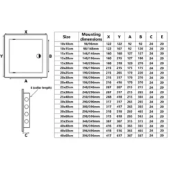 Trappe De Visite Przybysz 100x100mm Plastique PVC Blanc 5 Trappe De Visite Przybysz 100x100mm Plastique PVC Blanc -Plomberie Équipement Magasin origin 1198