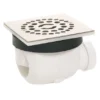 Bonde De Douche Wirquin Twisto Carré Ø90mm Inox Brossé
