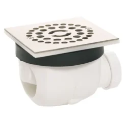 Bonde De Douche Wirquin Twisto Carré Ø90mm Inox Brossé