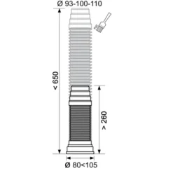 Pipe Extensible Flexible Wirquin Blanc -Plomberie Équipement Magasin origin 1344