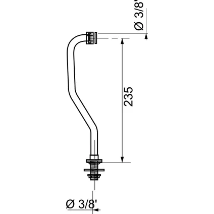 Alimentation Basse Wirquin Pour WC 3/8’’ Laiton 2 Alimentation Basse Wirquin Pour WC 3/8’’ Laiton – Image 2