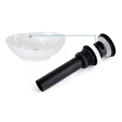 Rea Piège à Bouteille Avec Bonde à Pression Fendue Noir Poudré -Plomberie Équipement Magasin origin 1506