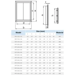 Trappe De Visite Vents 250x300mm En Plastique ABS Blanc à Charnière -Plomberie Équipement Magasin origin 1515