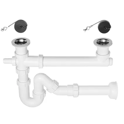 Bonde Pour évier 2 Bacs Wirquin Inox Ø50mm 1 Bonde Pour évier 2 Bacs Wirquin Inox Ø50mm