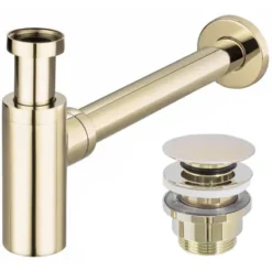 Rea Piège à Bouteille + Bonde à Pression Or Brillant 8 Rea Piège à Bouteille + Bonde à Pression Or Brillant -Plomberie Équipement Magasin origin 1534