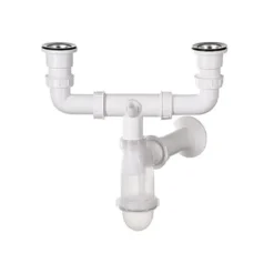 Leominor Piège Double Bouteilles Avec Corps Transparent + Entrée Pour Lave-linge