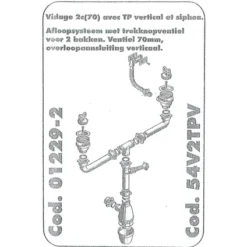 No Name Double Siphon Nord Inox Pour 2 Bacs à éviers