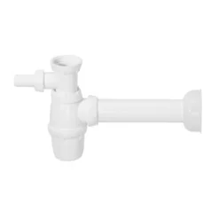 Siphon D’évier Wirquin Avec Tuyau Mural Blanc