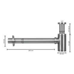 Siphon Differnz Mix&Match Chrome Mat -Plomberie Équipement Magasin origin 1679