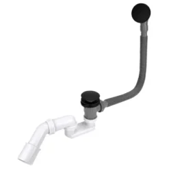 Tycner Long Siphon De Bain Flexible Fintion Noir