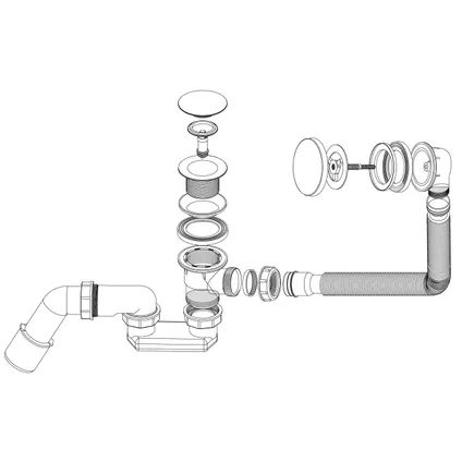 Tycner Long Siphon De Bain Flexible Fintion Noir 2 Tycner Long Siphon De Bain Flexible Fintion Noir – Image 2