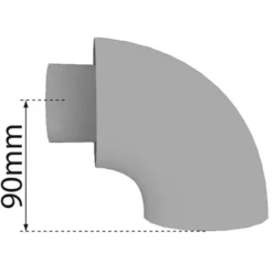 Coude Bulex 90° Ø60/100mm