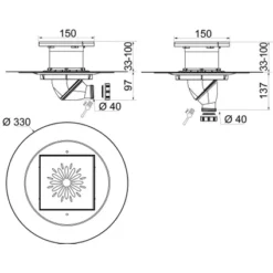 Siphon De Sol Wirquin Sortie à 360° -Plomberie Équipement Magasin origin 1969