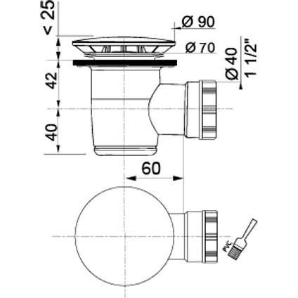 Wirquin Bonde Douche Tourbillon Ø50 2 Wirquin Bonde Douche Tourbillon Ø50 – Image 2