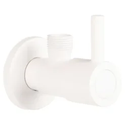 Plomberie Équipement Magasin 19 Robinet Equerre Differnz 1/2x3/8 Mat Blanc