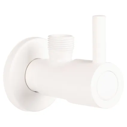 Robinet Equerre Differnz 1/2x3/8 Mat Blanc 1 Robinet Equerre Differnz 1/2x3/8 Mat Blanc