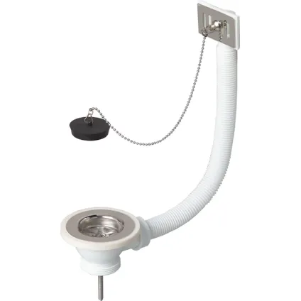 Bonde Pour évier 1 Bac Wirquin Ø60mm + Trop-plein 1 Bonde Pour évier 1 Bac Wirquin Ø60mm + Trop-plein