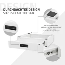 Socle Pour Machine à Laver En Acier Blanc Accessoire Avec Tiroir 60,5x54x15 Cm -Plomberie Équipement Magasin origin 2014