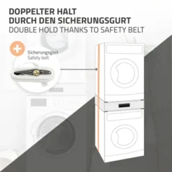 Socle Pour Machine à Laver En Acier Blanc Accessoire Avec Tiroir 60,5x54x15 Cm -Plomberie Équipement Magasin origin 2015