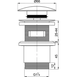 Wirquin Vidage 73-92mm Avec Lavabo Click Et Trop-plein Chrome -Plomberie Équipement Magasin origin 2060