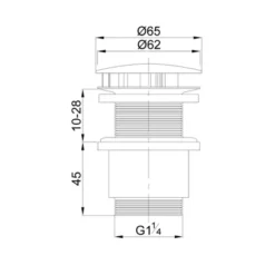 Bonde De Vidage Lave-mains Tiger Open Universel Chrome -Plomberie Équipement Magasin origin 2096