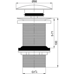 Bonde De Lavabo Wirquin 100mm Avec ClicK Chrome -Plomberie Équipement Magasin origin 2101