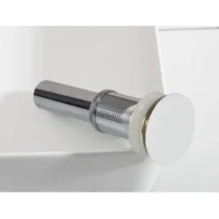 Bouchon De Vidange Aquazuro Pop-up 190x66x31mm Acier Inoxydable Blanc Mat -Plomberie Équipement Magasin origin 2131