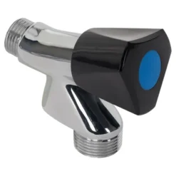 Robinet Sanivesk + Vanne D'arrêt Pour Lave-linge 1/2 "M Bouton Noir