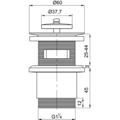 Wirquin Bonde Lavabo 88-107mm Avec Trop-plein Chromé -Plomberie Équipement Magasin origin 2145