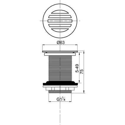 Bouchon De Vidange Wirquin 75 Mm Chromé 3 Bouchon De Vidange Wirquin 75 Mm Chromé – Image 3