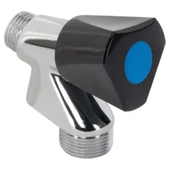 Robinet Lave-linge Sanivesk 1/2"M Bouton Noir