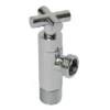 Vanne D'arrêt D'angle Sanivesk Cross Chrome (filetage Mâle X Filetage Mâle) 1/2"x1/2"