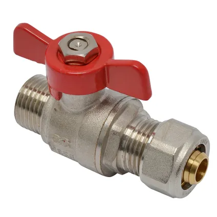 Vanne à Boisseau Sphérique Multicouche Sanivesk (filetage Mâle X Compression) 1/2"x 16x2mm Poignée 1 Vanne à Boisseau Sphérique Multicouche Sanivesk (filetage Mâle X Compression) 1/2"x 16x2mm Poignée