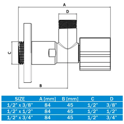 Cluro Robinet D'eau élégant Chromé Pour évier De Lavabo 1/2" X 3/8" 2 Cluro Robinet D'eau élégant Chromé Pour évier De Lavabo 1/2" X 3/8" – Image 2
