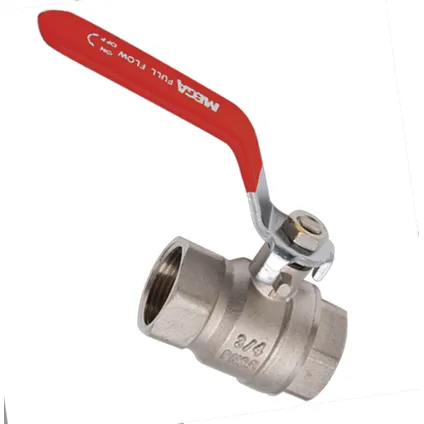 Vanne à Bille Sanivesk Laiton Nickel (filetage Femelle X Filetage Femelle) 3/4"x3/4" Levier 1 Vanne à Bille Sanivesk Laiton Nickel (filetage Femelle X Filetage Femelle) 3/4"x3/4" Levier