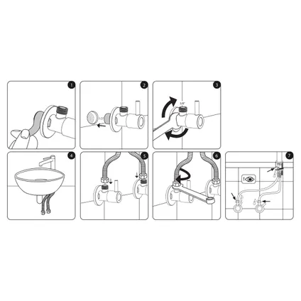 Robinet Equerre Differnz 1/2x3/8 Mat Blanc 4 Robinet Equerre Differnz 1/2x3/8 Mat Blanc – Image 4