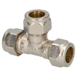 Raccord Bicône En T Sanivesk Chrome Compression 12x12x12mm