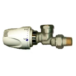 Vanne De Radiateur Thermostatique Saninstal 1/2" équerre Inverse Laiton