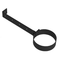 Bride Murale Saninstal Ø80mm Acier émaillé Noir