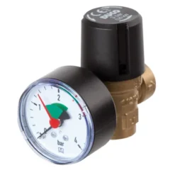 Soupape De Sécurité Euro-Index Euromano R 1/2" FxF 3 Bars Avec Manomètre