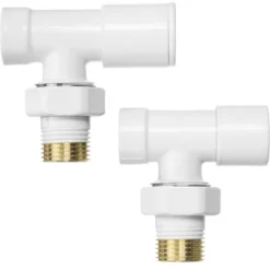 Invena Robinet Blanc Incliné 1/2" Entrée BSP 15mm + Plombable